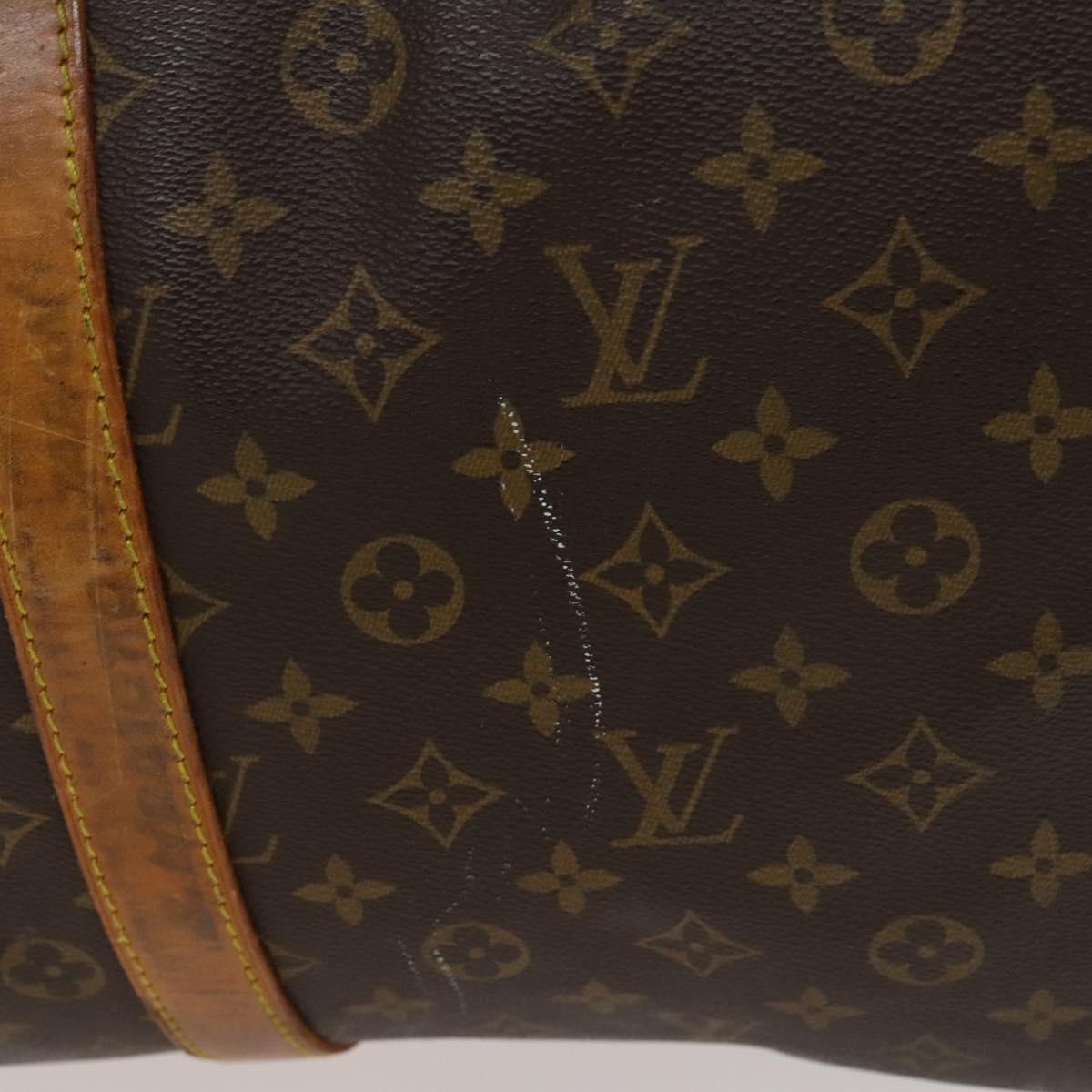 LOUIS VUITTON Monogram Keepall 55 Boston Bag M41424 LV Auth sw1207