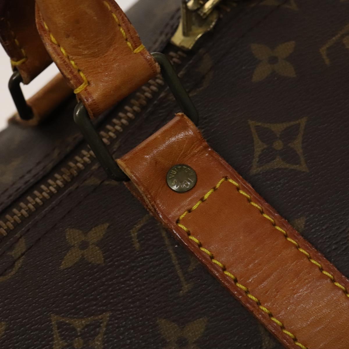 LOUIS VUITTON Monogram Keepall 55 Boston Bag M41424 LV Auth sw1207