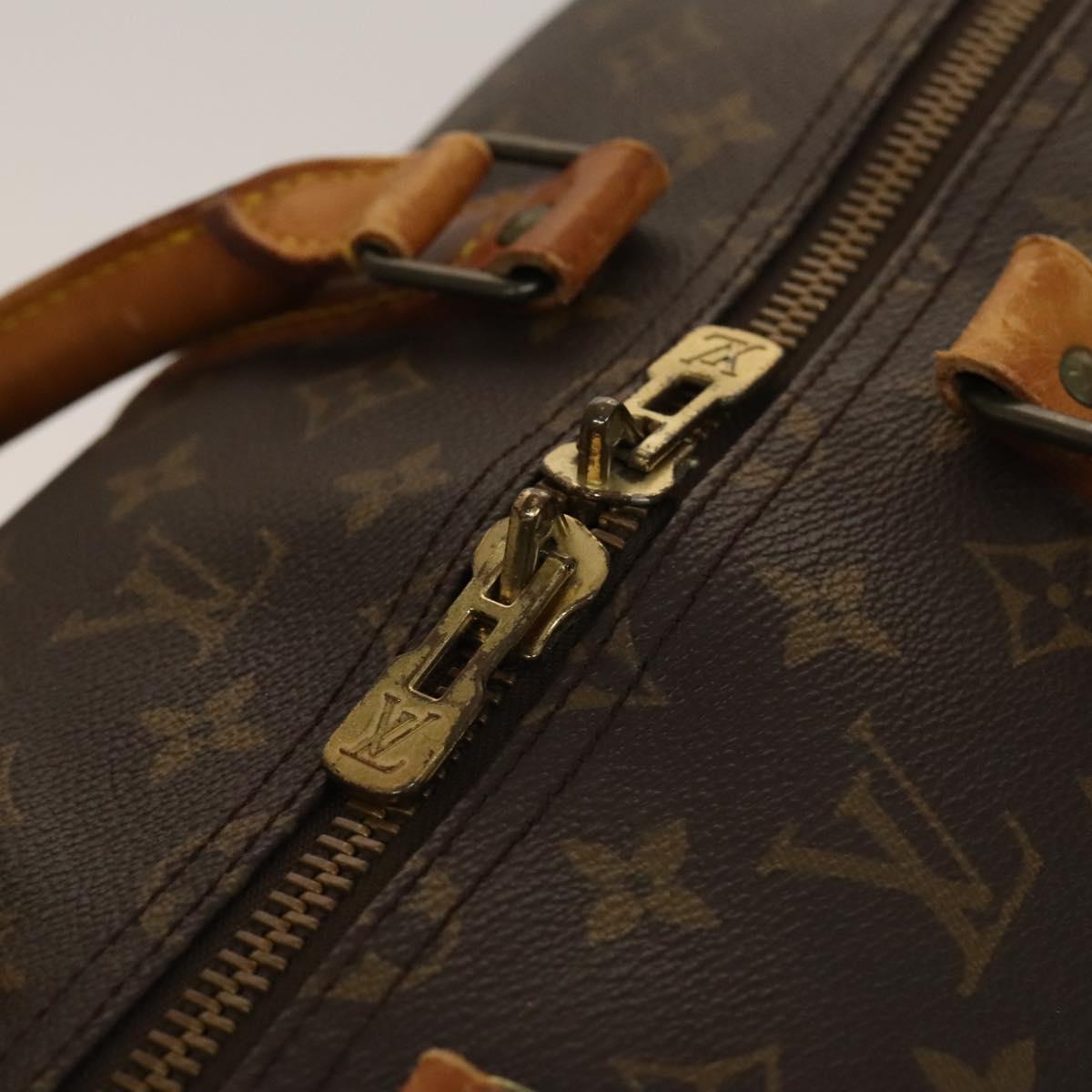 LOUIS VUITTON Monogram Keepall 55 Boston Bag M41424 LV Auth sw1207