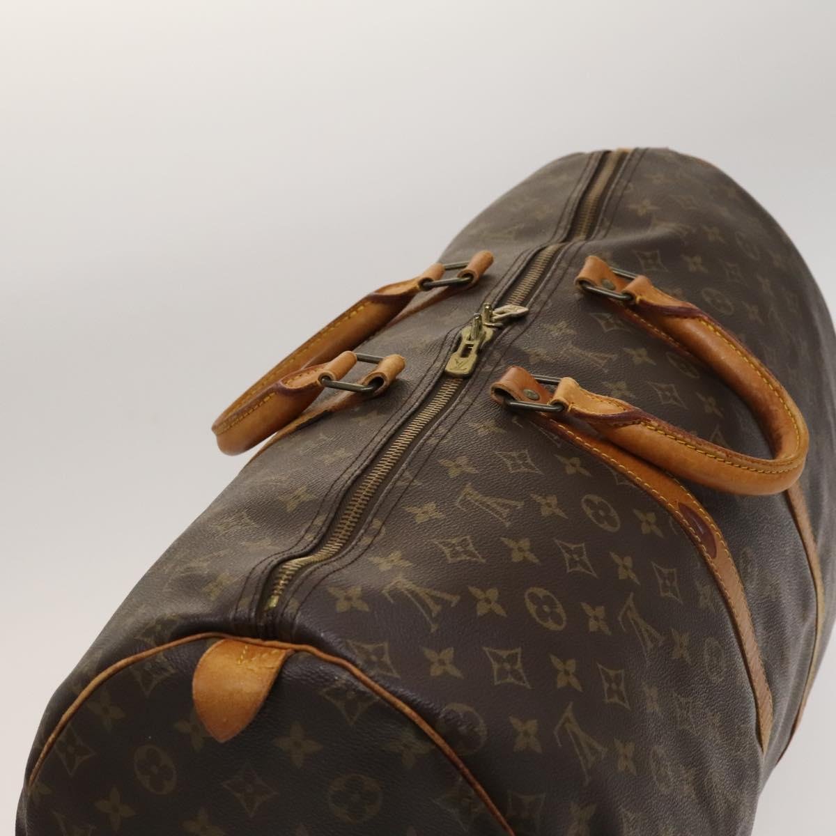 LOUIS VUITTON Monogram Keepall 55 Boston Bag M41424 LV Auth sw1207