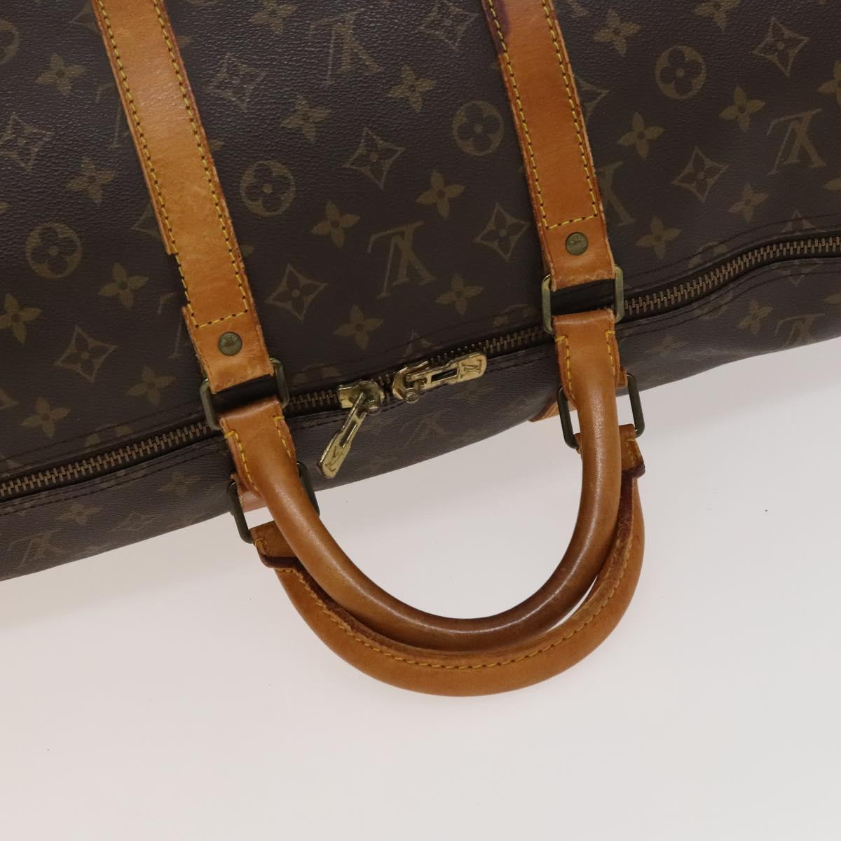 LOUIS VUITTON Monogram Keepall 55 Boston Bag M41424 LV Auth sw1207