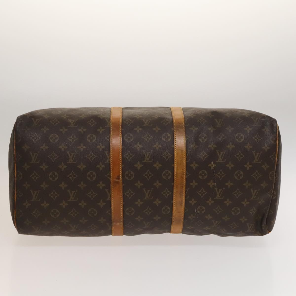 LOUIS VUITTON Monogram Keepall 55 Boston Bag M41424 LV Auth sw1207
