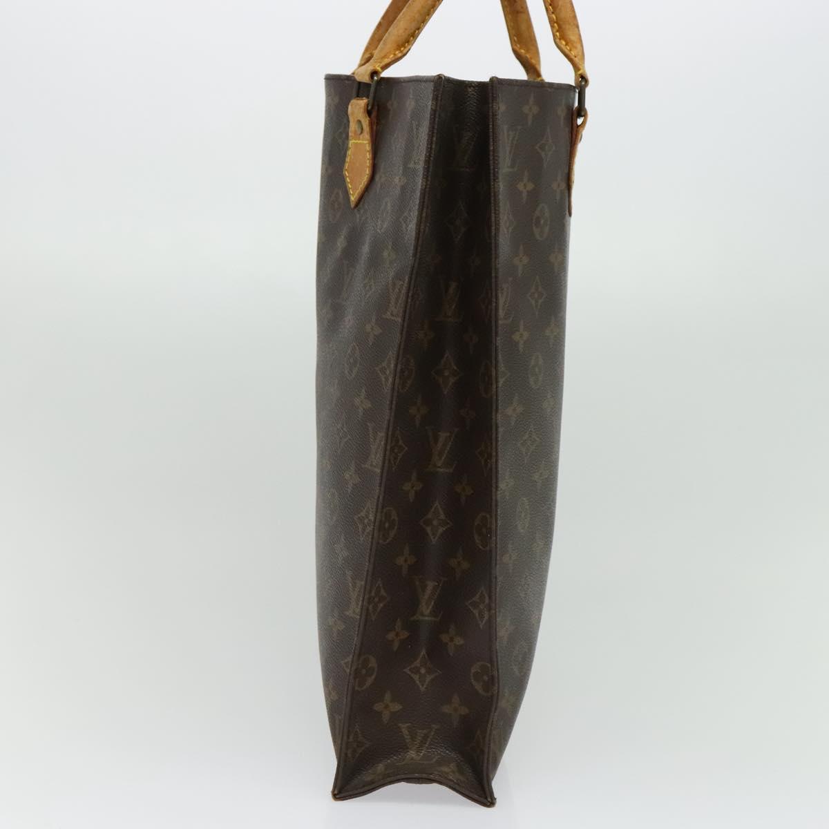 LOUIS VUITTON Monogram Sac Plat Hand Bag M51140 LV Auth sw1208