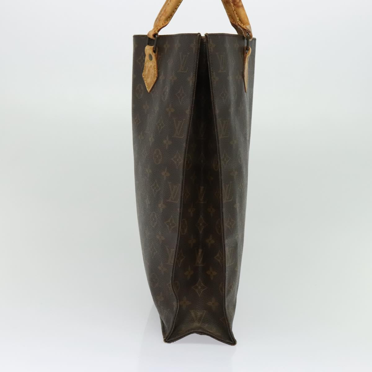 LOUIS VUITTON Monogram Sac Plat Hand Bag M51140 LV Auth sw1209