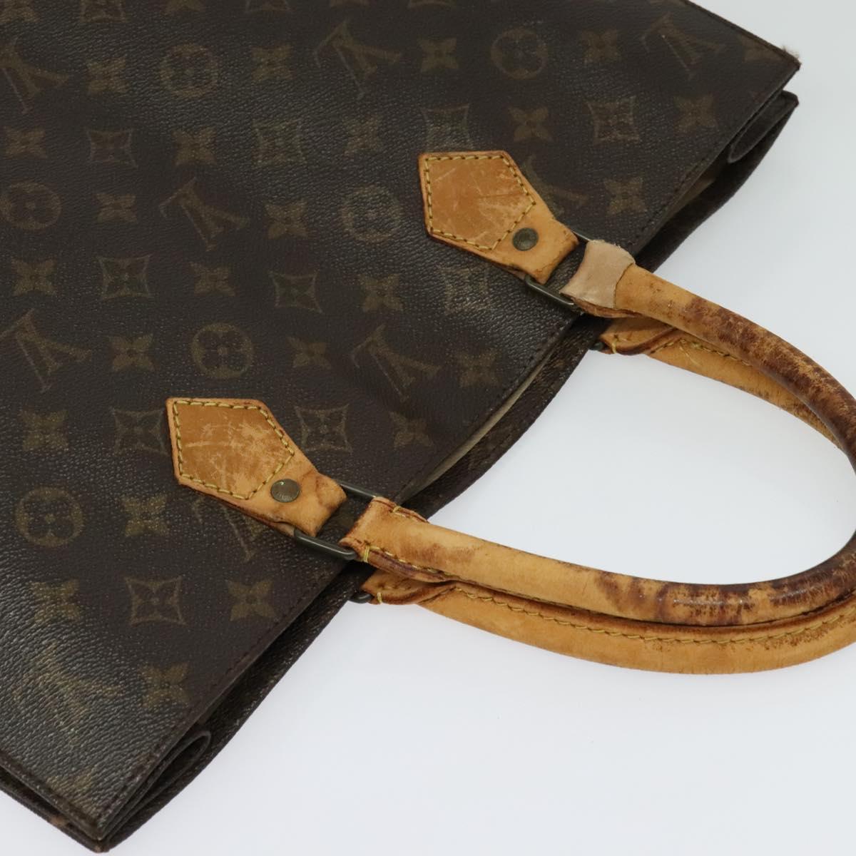 LOUIS VUITTON Monogram Sac Plat Hand Bag M51140 LV Auth sw1209