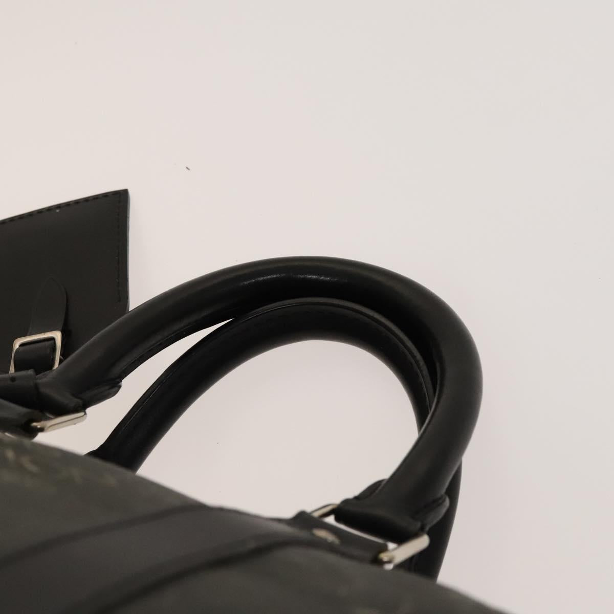 LOUIS VUITTON Damier Carbon Keepall 45 Boston Bag Black N41415 LV Auth sw1210