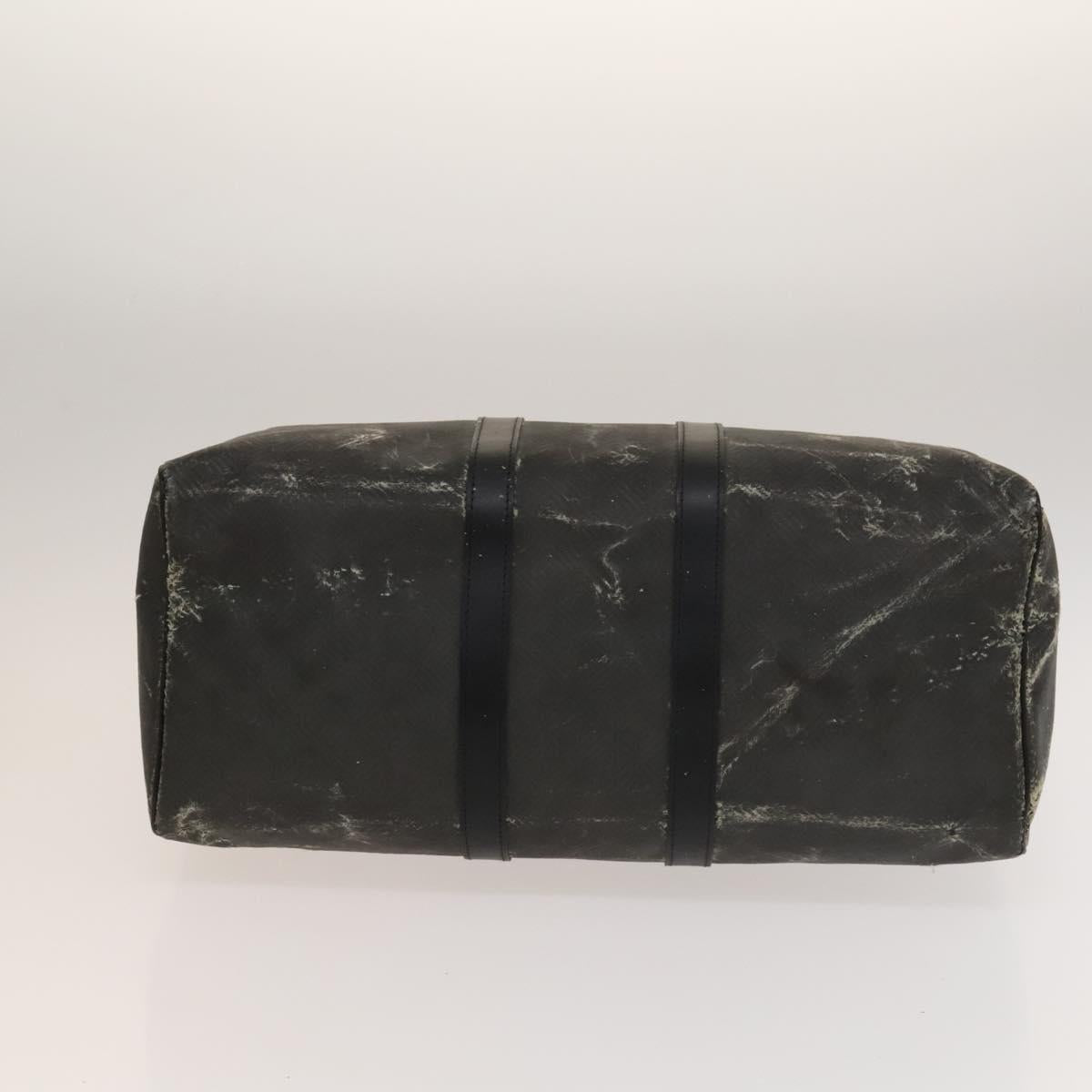 LOUIS VUITTON Damier Carbon Keepall 45 Boston Bag Black N41415 LV Auth sw1210