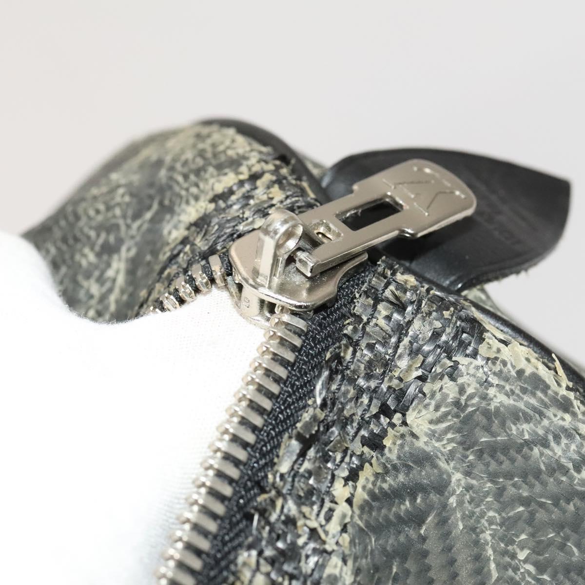 LOUIS VUITTON Damier Carbon Keepall 45 Boston Bag Black N41415 LV Auth sw1210