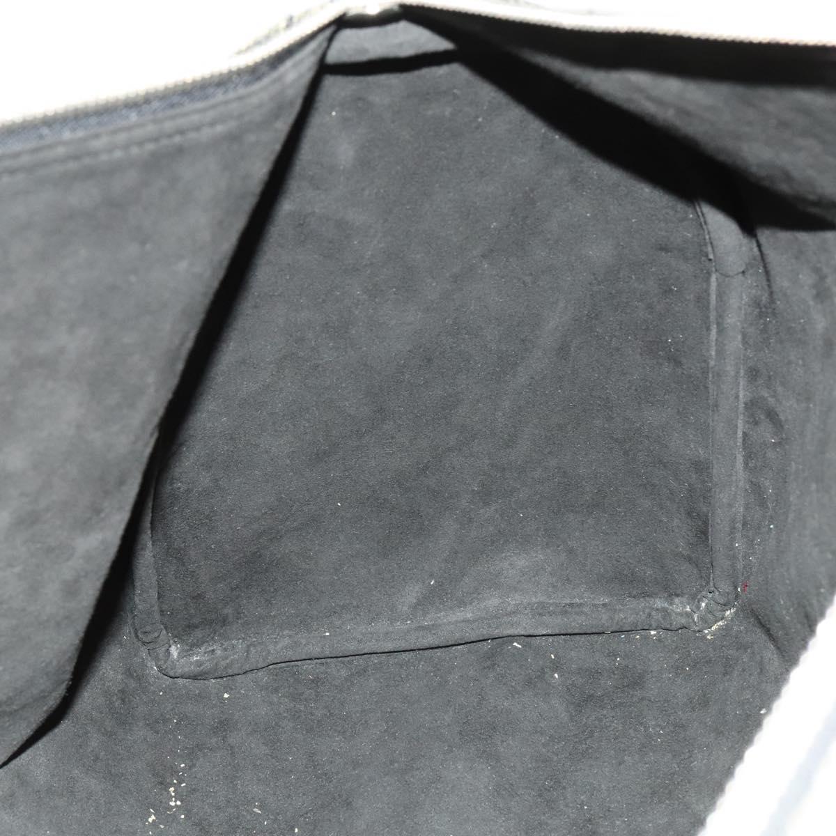 LOUIS VUITTON Damier Carbon Keepall 45 Boston Bag Black N41415 LV Auth sw1210