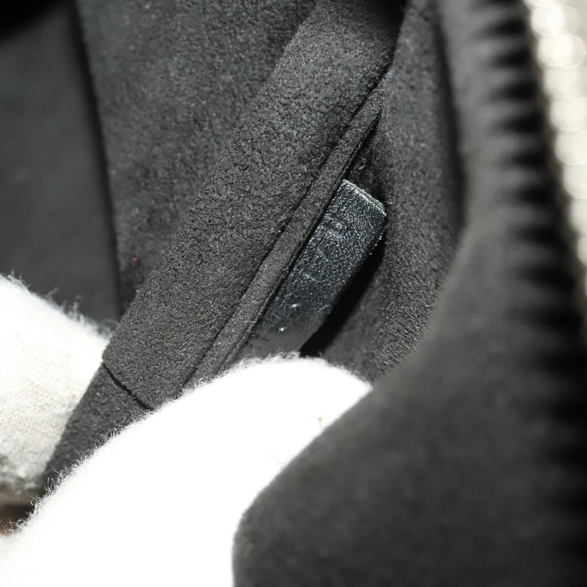 LOUIS VUITTON Damier Carbon Keepall 45 Boston Bag Black N41415 LV Auth sw1210