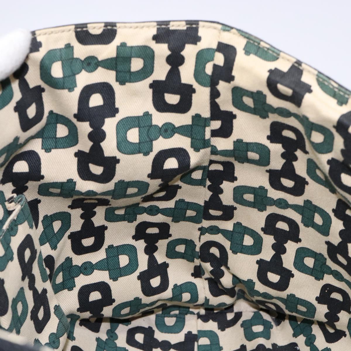 GUCCI GG Canvas Guccissima Tote Bag Leather Black Gold 141472 Auth sw1223