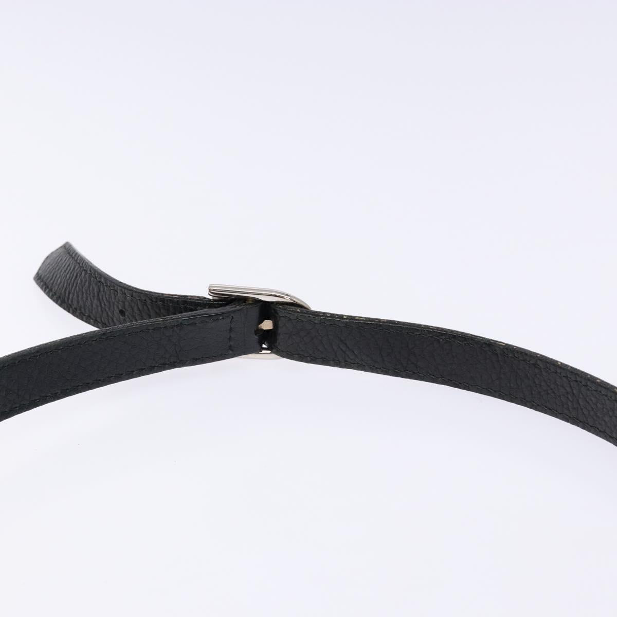 GUCCI GG Canvas Shoulder Bag Black Silver 272380 Auth sw1237