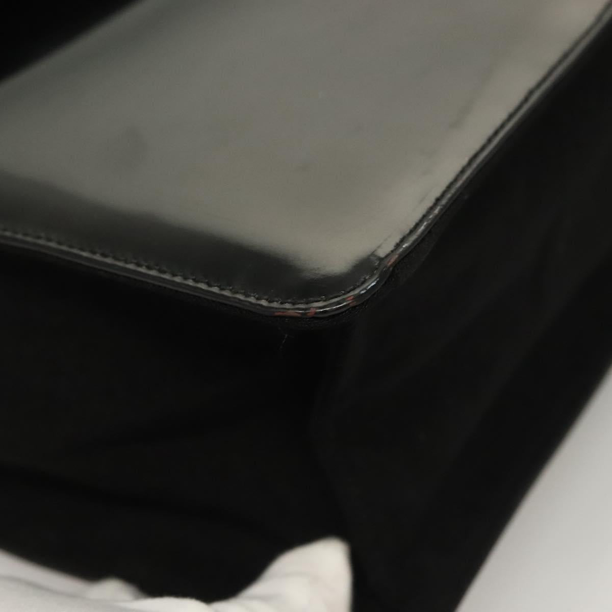 PRADA Hand Bag Canvas Black Silver Auth sw1249