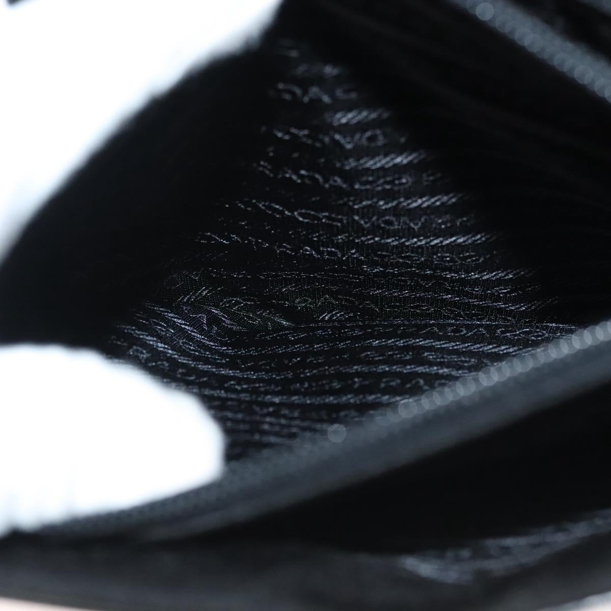 PRADA Hand Bag Canvas Black Silver Auth sw1249