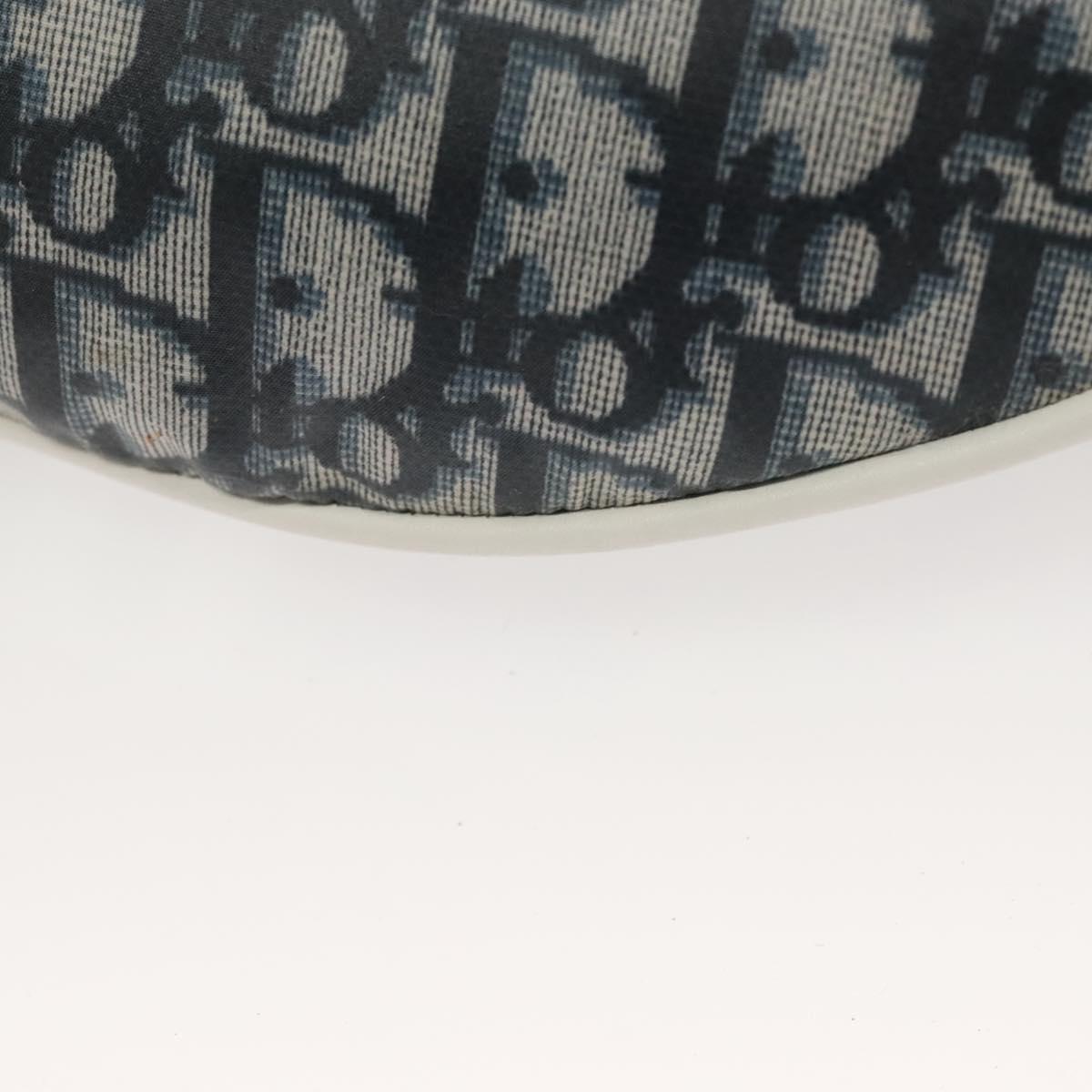 Christian Dior Trotter Canvas Body Bag Nylon Navy Silver Auth sw1263