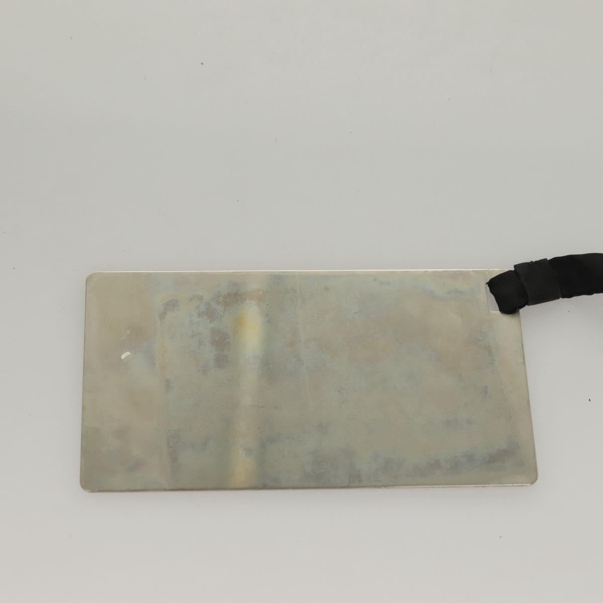 PRADA Vanity Pouch Nylon Black Silver Auth sw1276