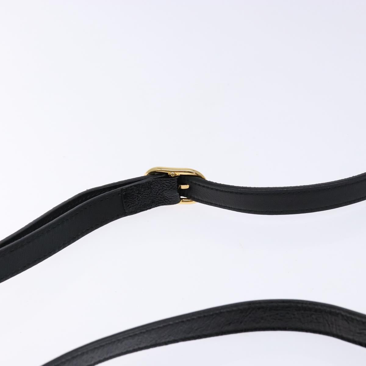 GUCCI Sherry Line Shoulder Bag Suede Navy Gold 517350 Auth sw1285