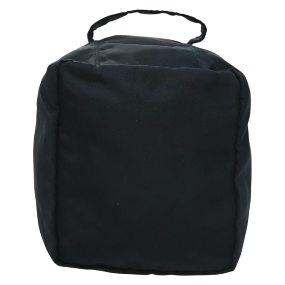 PRADA Hand Pouch Nylon Navy Silver Auth sw1292