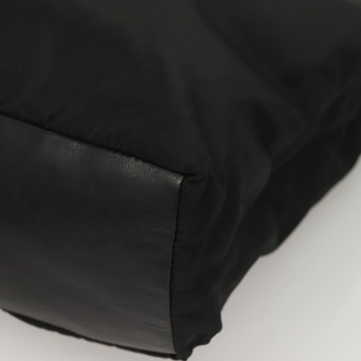 PRADA Hand Bag Nylon Black Silver Auth sw1295