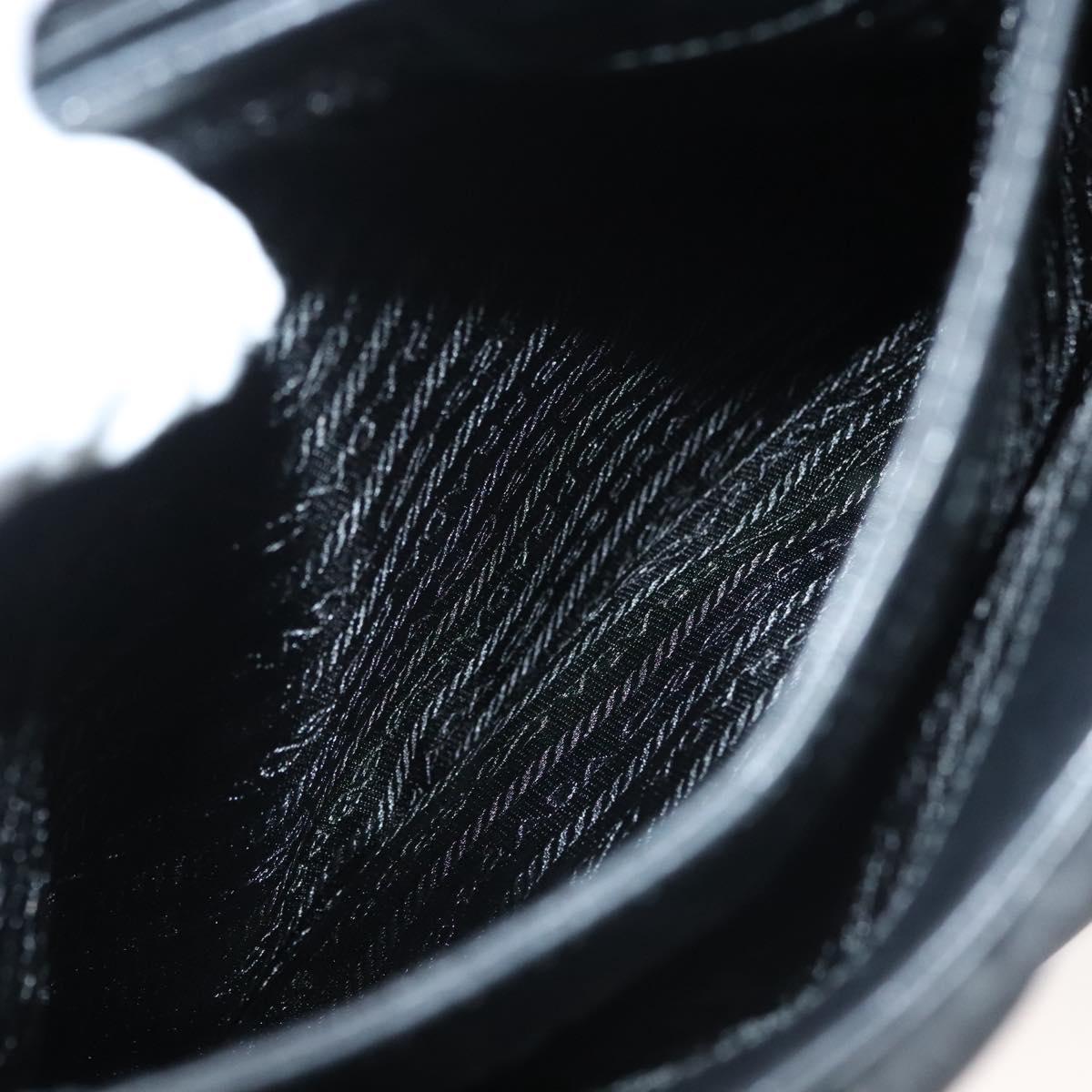 PRADA Hand Bag Nylon Black Silver Auth sw1295