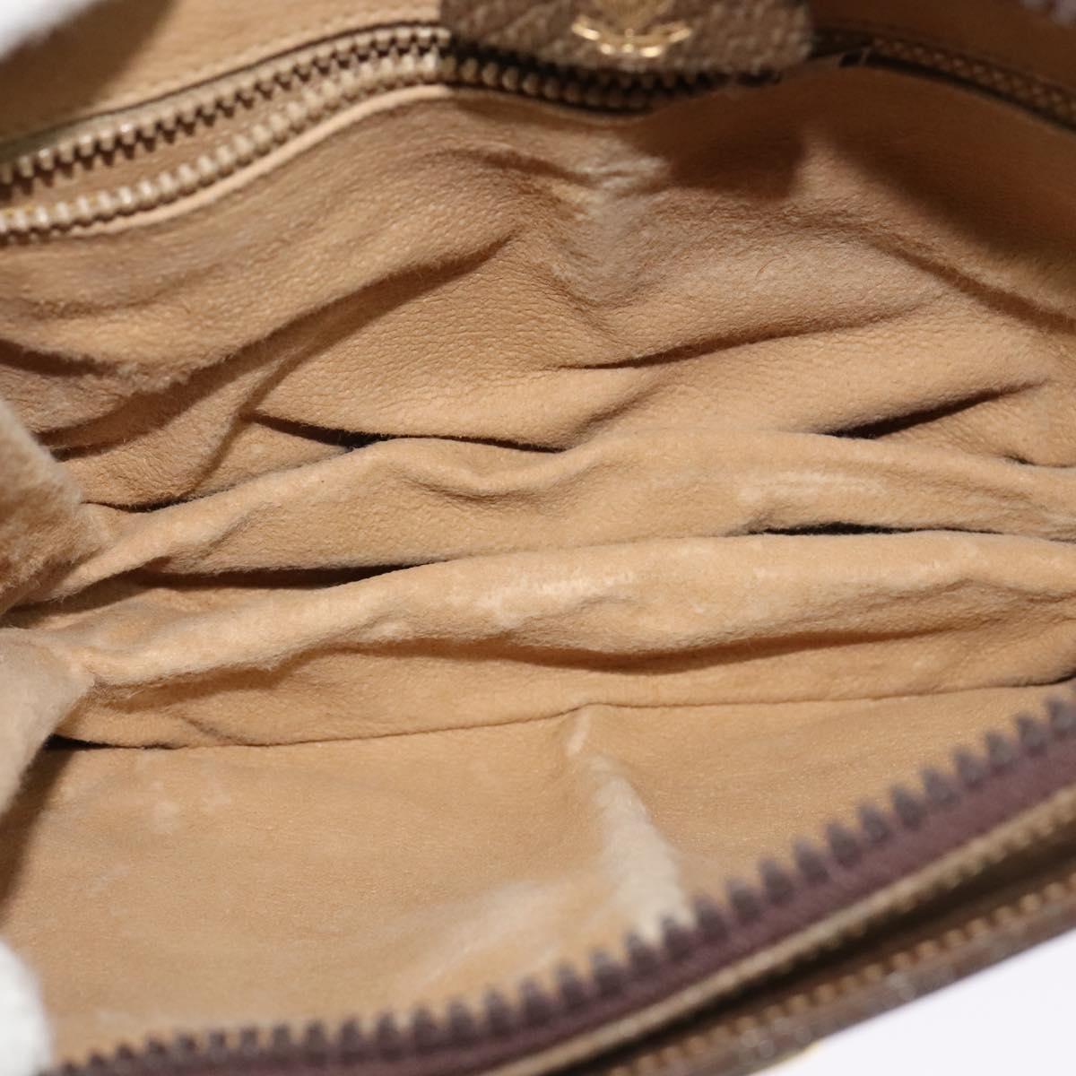 GUCCI GG Supreme Shoulder Bag PVC Beige Gold 33 01 4092 Auth sw1311