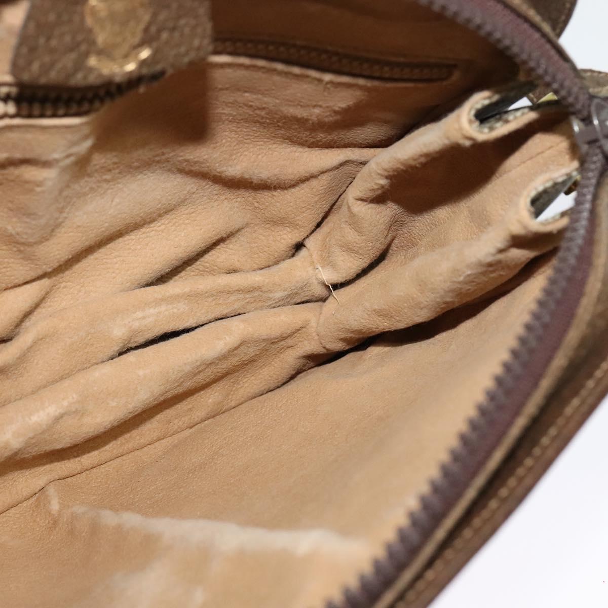GUCCI GG Supreme Shoulder Bag PVC Beige Gold 33 01 4092 Auth sw1311