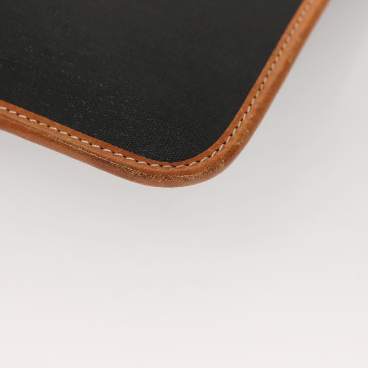 Christian Dior Chain Shoulder Bag PVC Canvas Black Auth sw1313