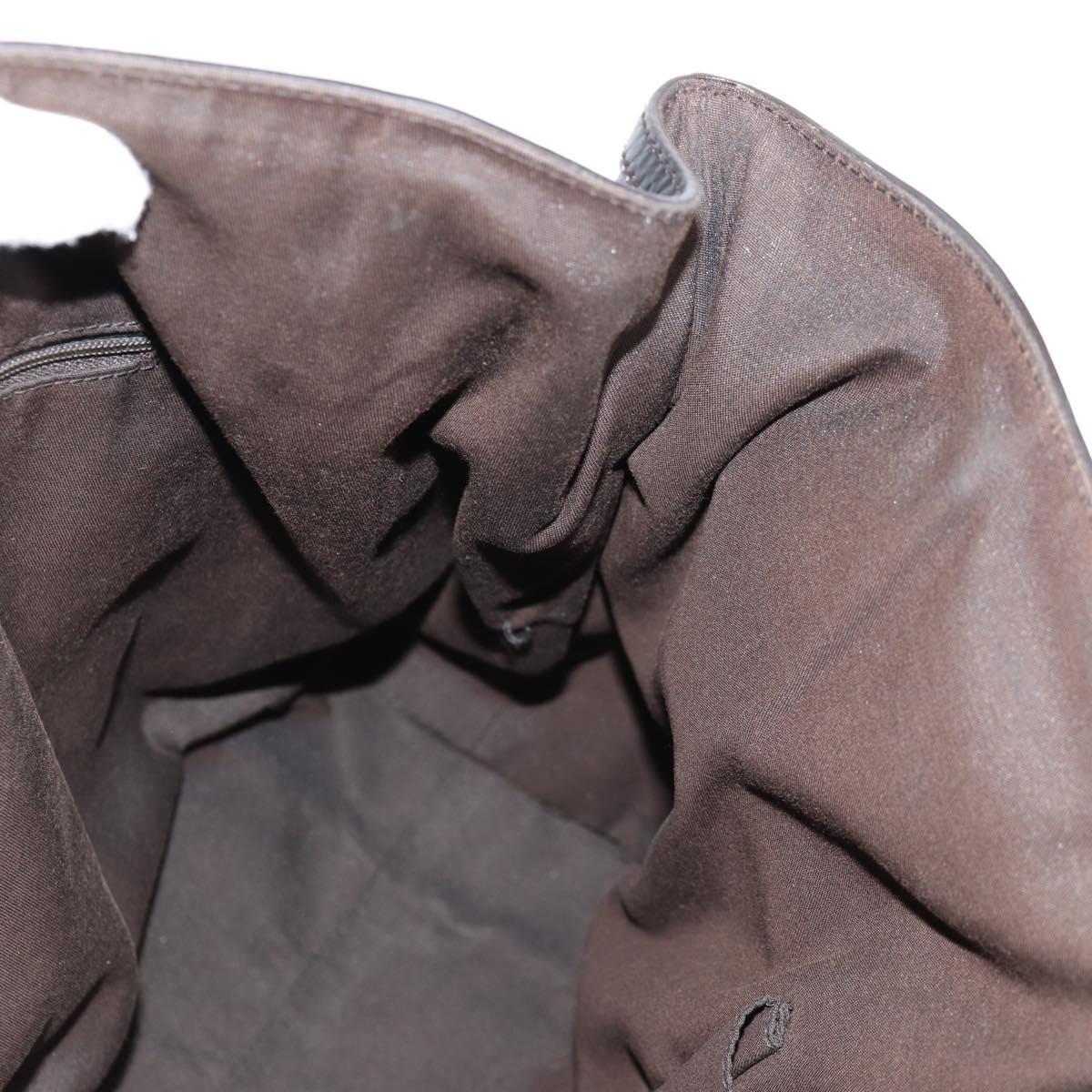 GUCCI Shoulder Bag Leather Black Silver 257290 Auth sw1329