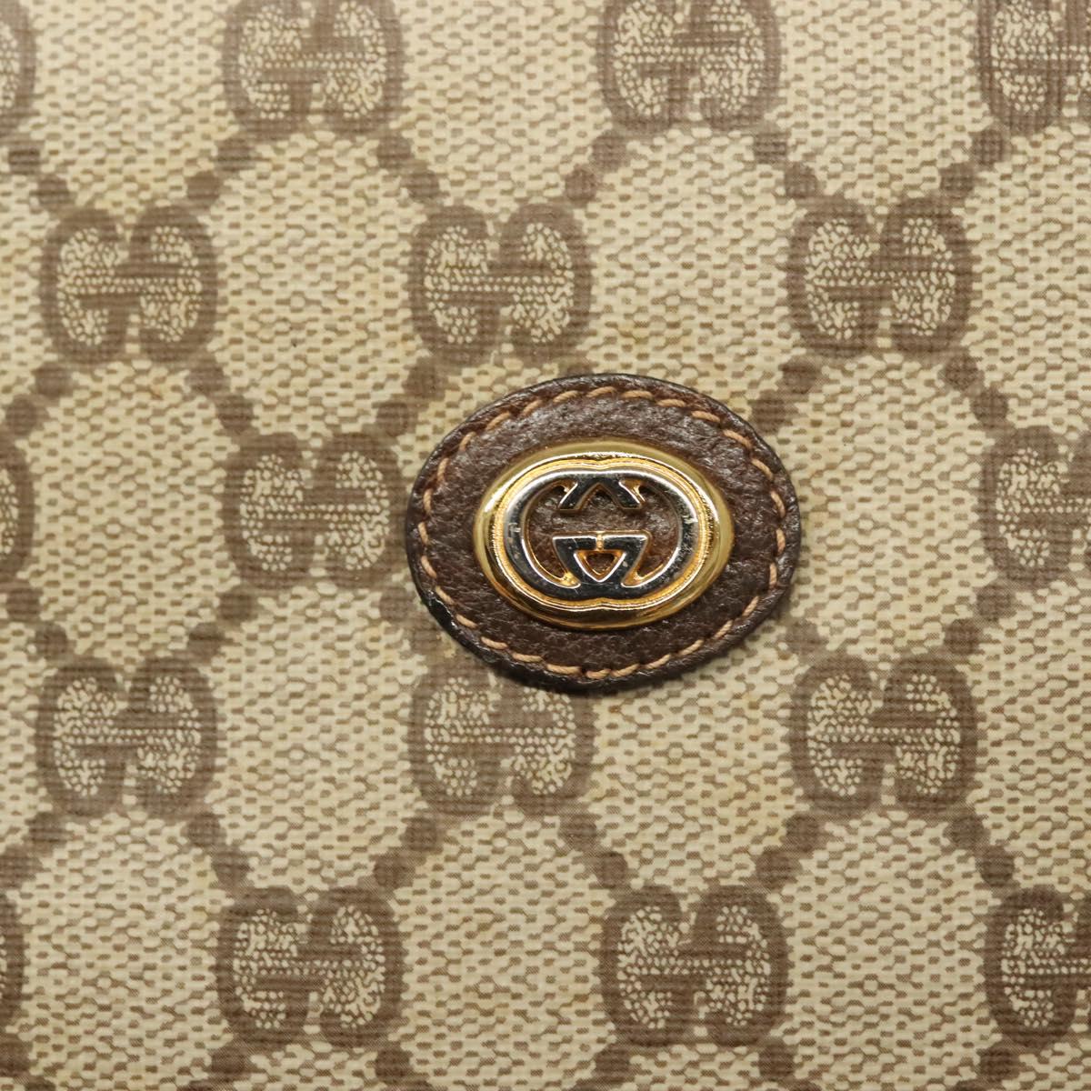 GUCCI GG Supreme Clutch Bag PVC Beige 97 01 029 Auth sw1331