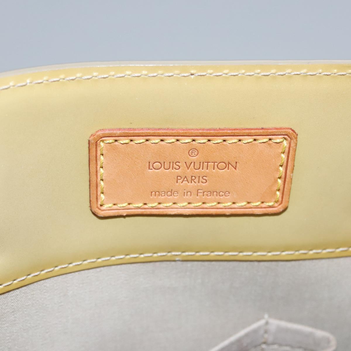 LOUIS VUITTON Monogram Vernis Reade MM Hand Bag Beige M91141 LV Auth sw134