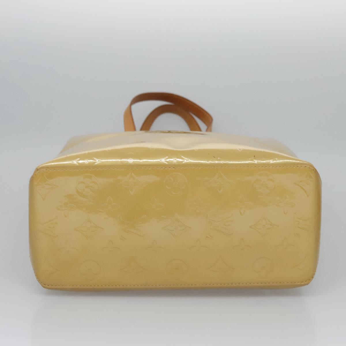 LOUIS VUITTON Monogram Vernis Reade MM Hand Bag Beige M91141 LV Auth sw134