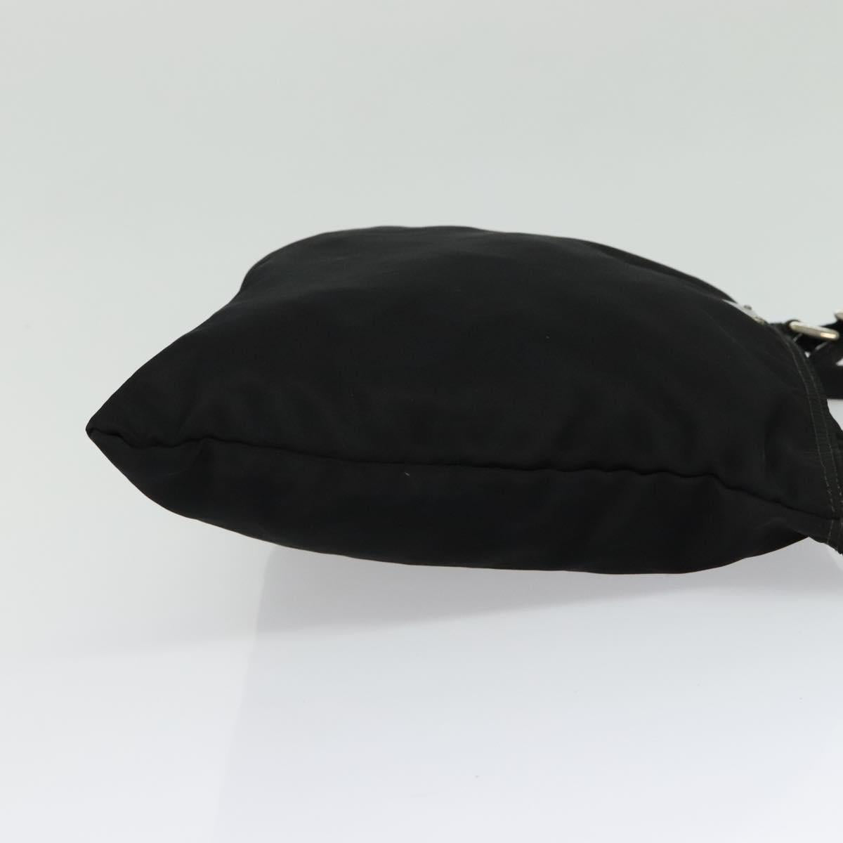 PRADA Shoulder Bag Nylon Black Silver Auth sw1340