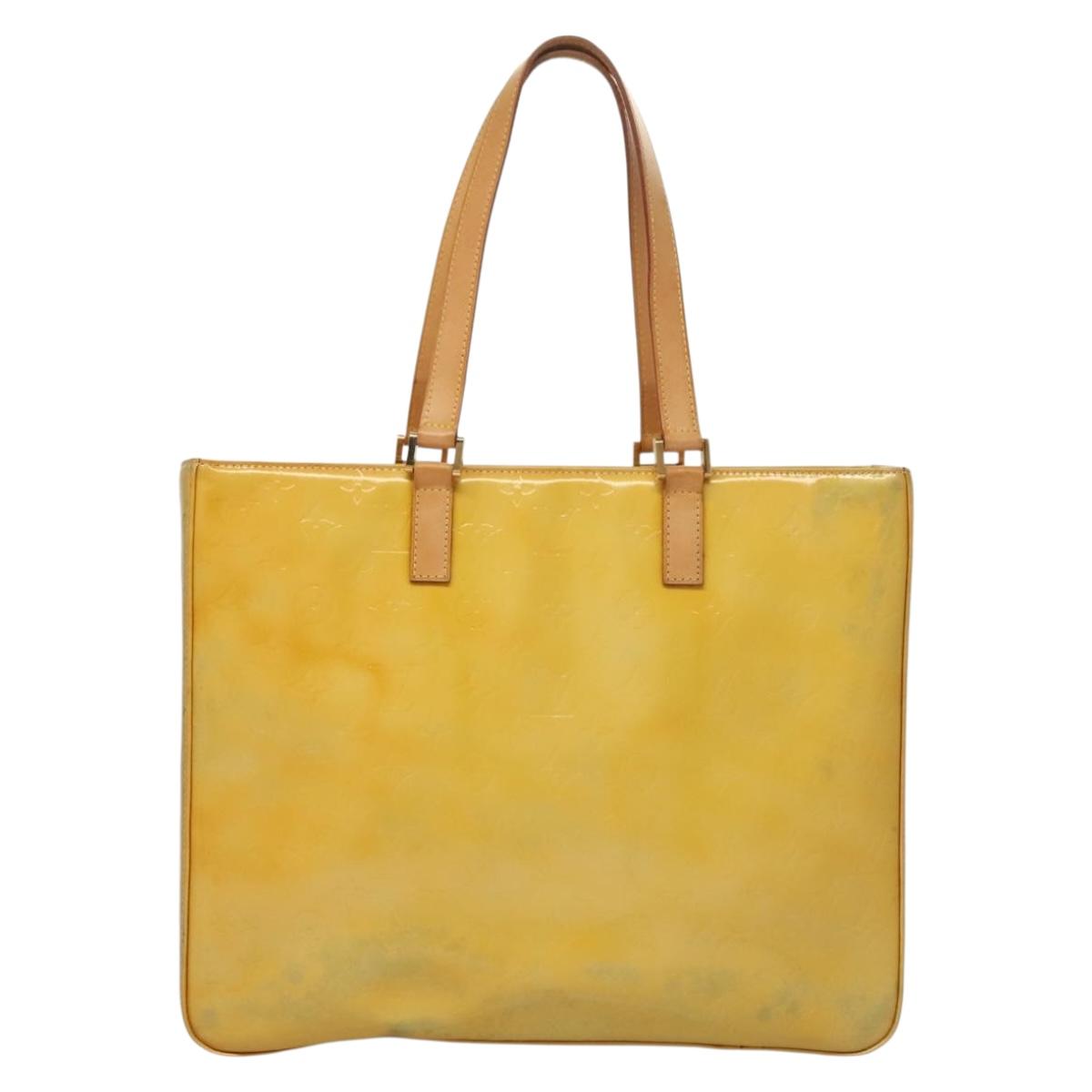 LOUIS VUITTON Monogram Vernis Columbus Tote Bag Gris M91028 LV Auth sw1346