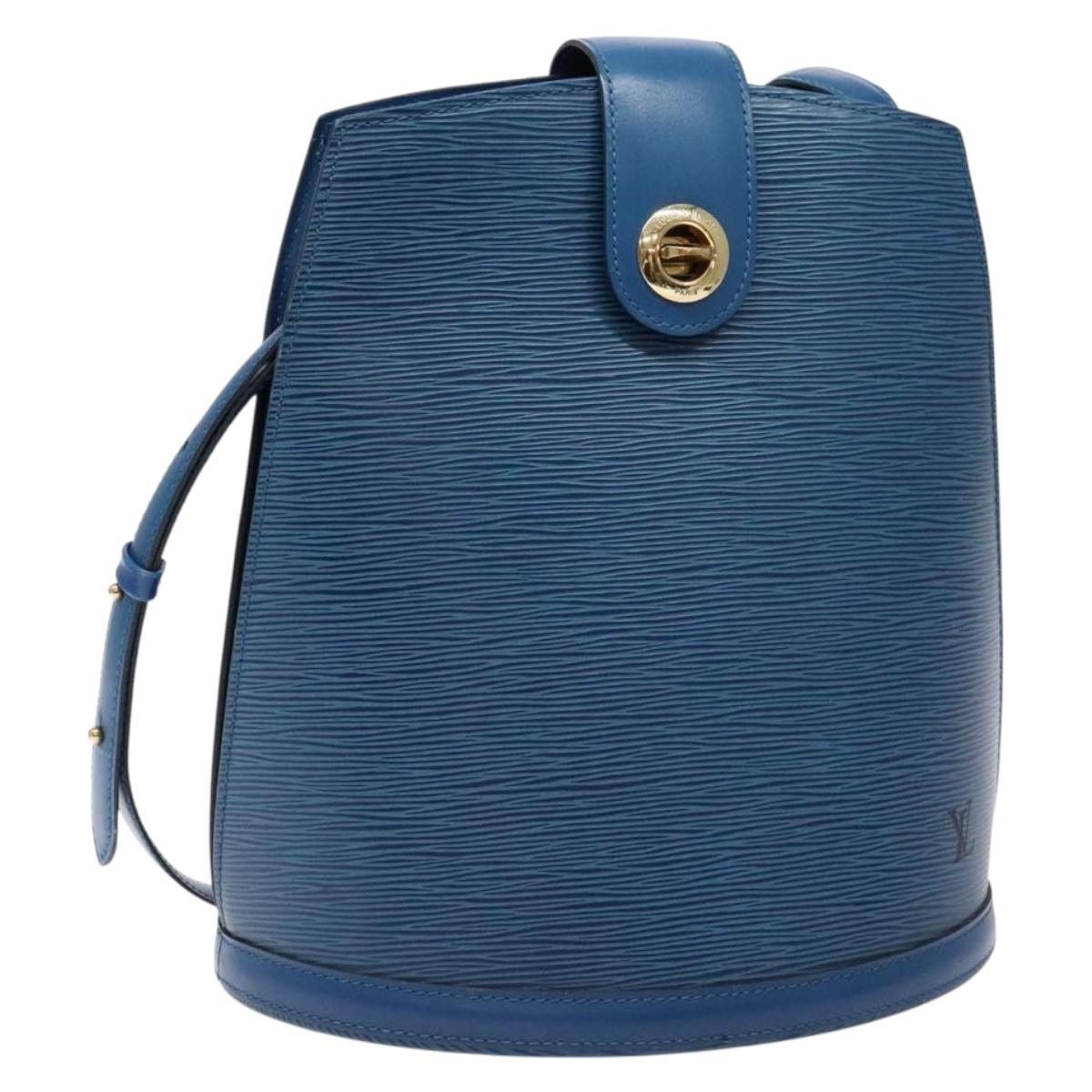 LOUIS VUITTON Epi Cluny Shoulder Bag Blue M52255 LV Auth sw1350