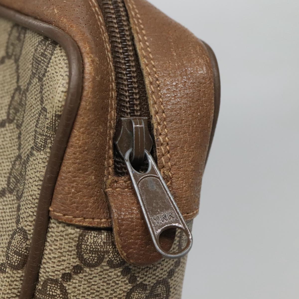GUCCI GG Supreme Web Sherry Line Bag PVC Beige Brown 89 01 012 Auth sw1358