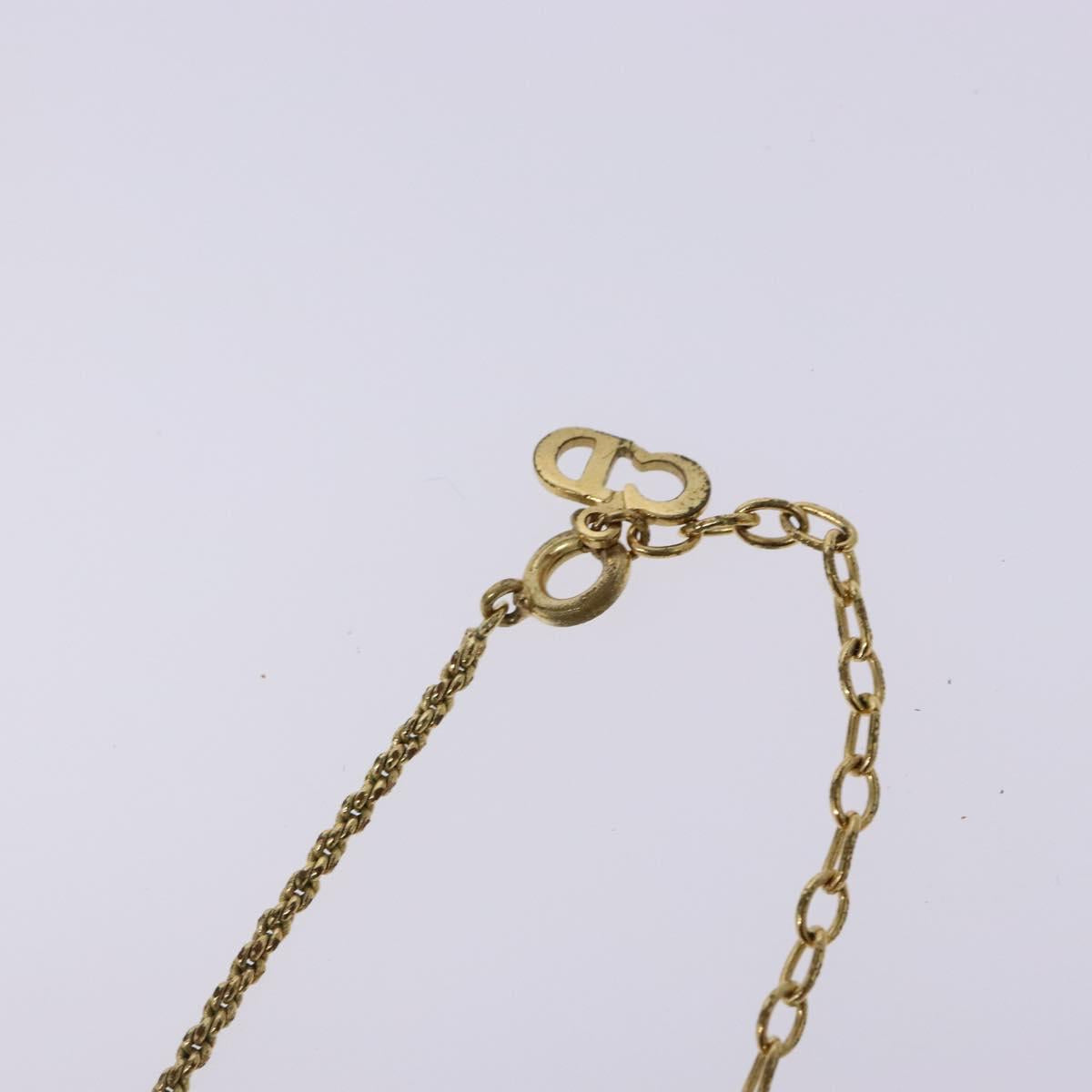 Christian Dior Necklace metal Gold Auth sw1371