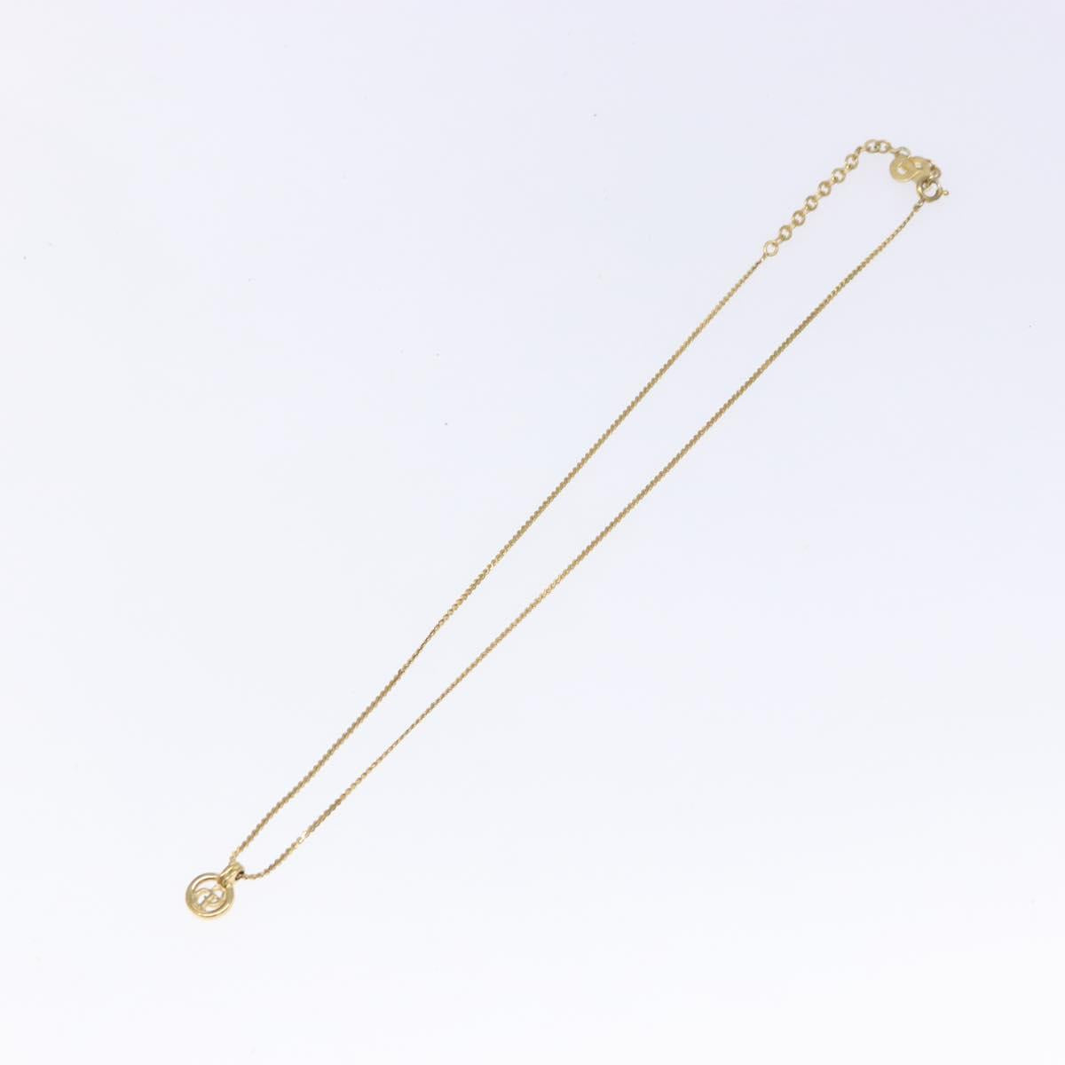 Christian Dior Necklace metal Gold Auth sw1372