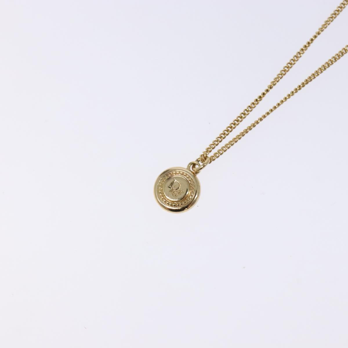 Christian Dior Necklace metal Gold Auth sw1373
