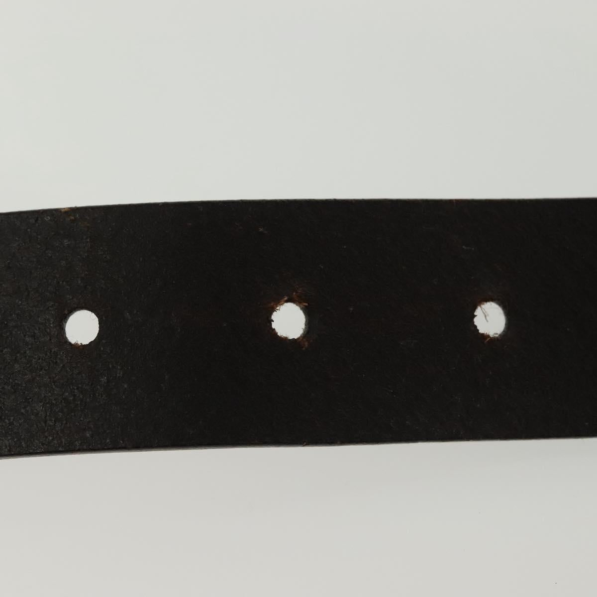 GUCCI Web Sherry Line Belt Leather 40.2"" Black Red Green Auth sw1390