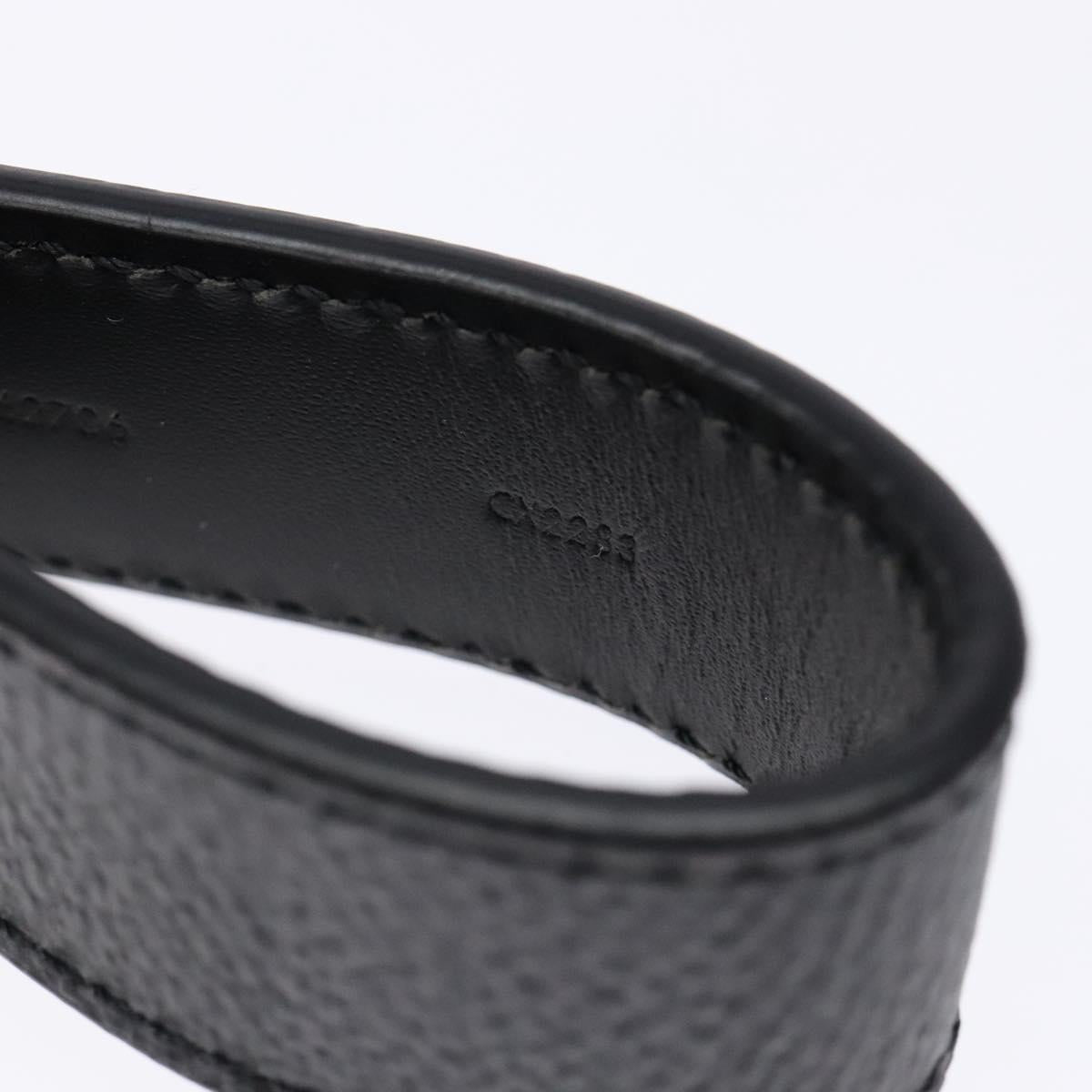 LOUIS VUITTON Damier Graphite LV Dragonne Key Ring M62706 LV Auth sw1392M