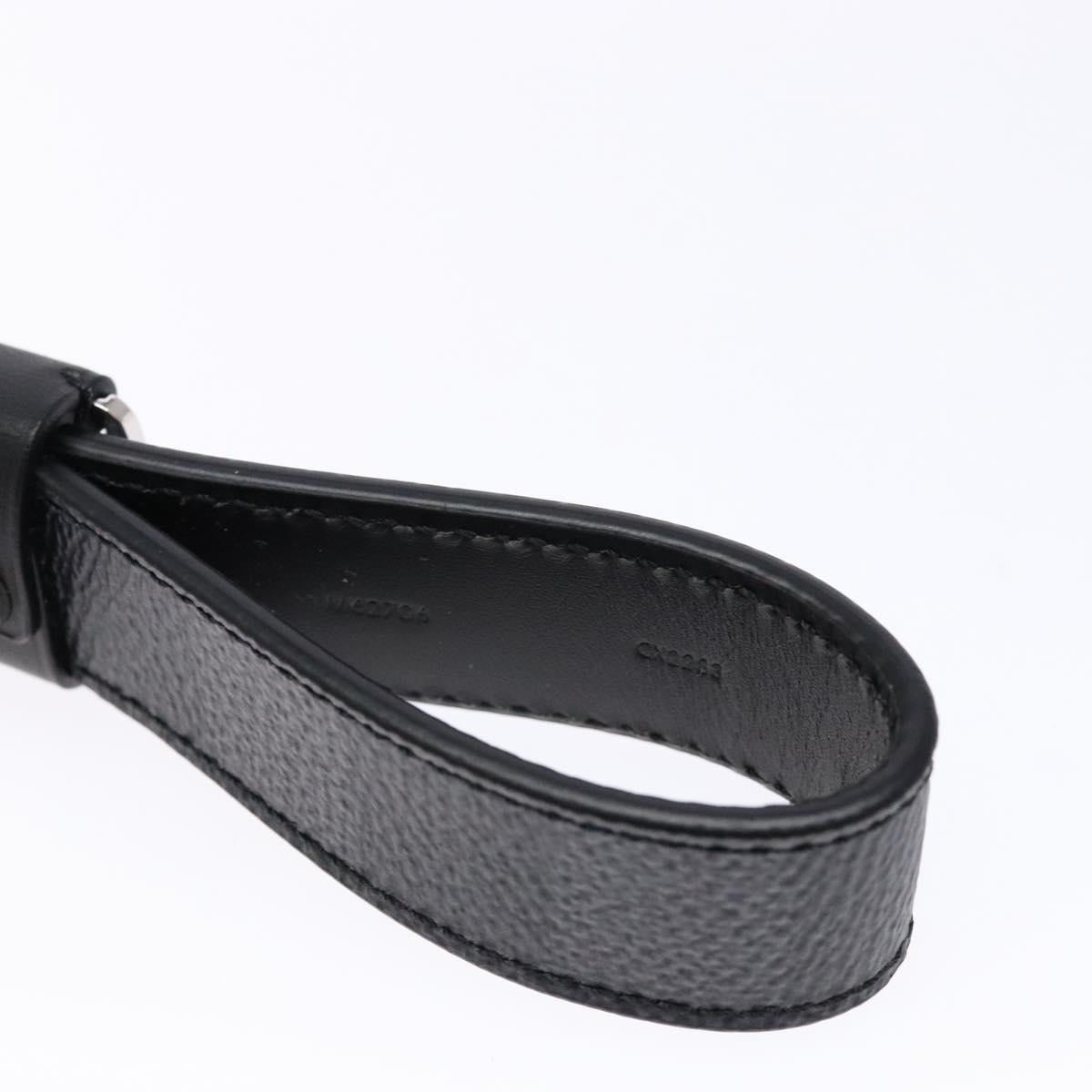 LOUIS VUITTON Damier Graphite LV Dragonne Key Ring M62706 LV Auth sw1392M