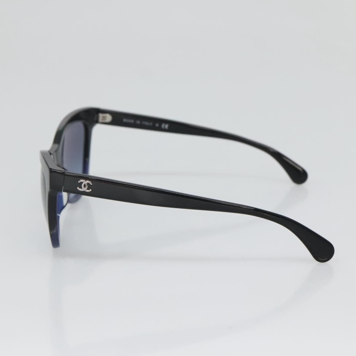 CHANEL Sunglasses plastic Black CC Auth sw1395V
