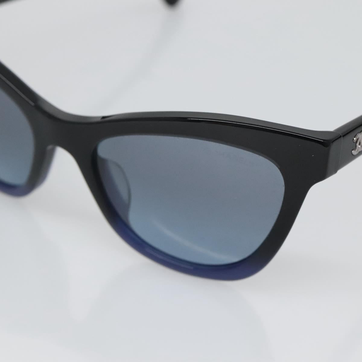 CHANEL Sunglasses plastic Black CC Auth sw1395V