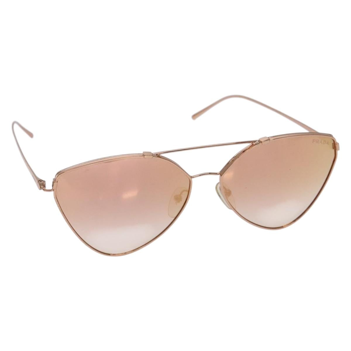 PRADA Sunglasses metal Gold Auth sw1398