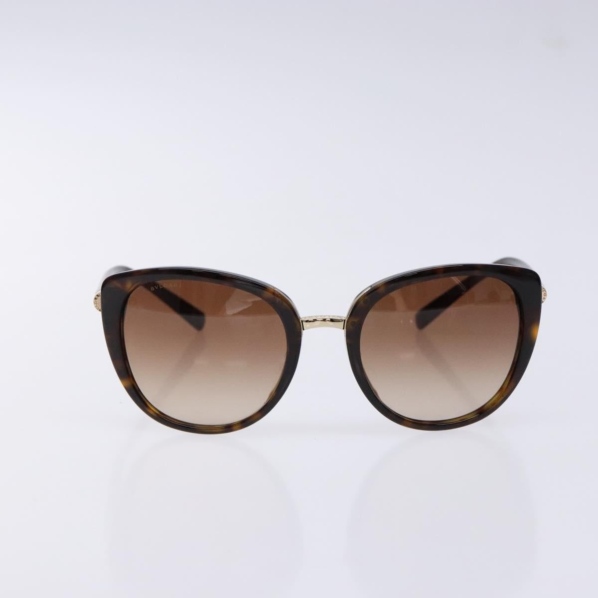 BVLGARI Sunglasses Plastic Brown Auth sw1404