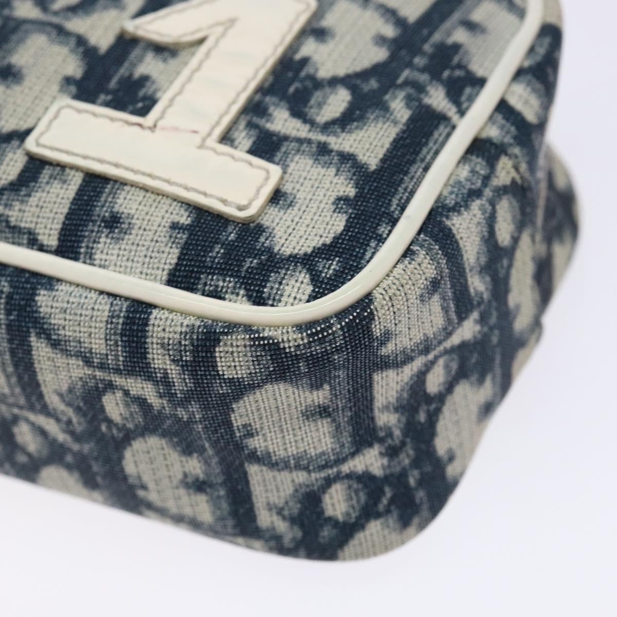 Christian Dior Trotter Canvas Pouch Navy Auth sw1422