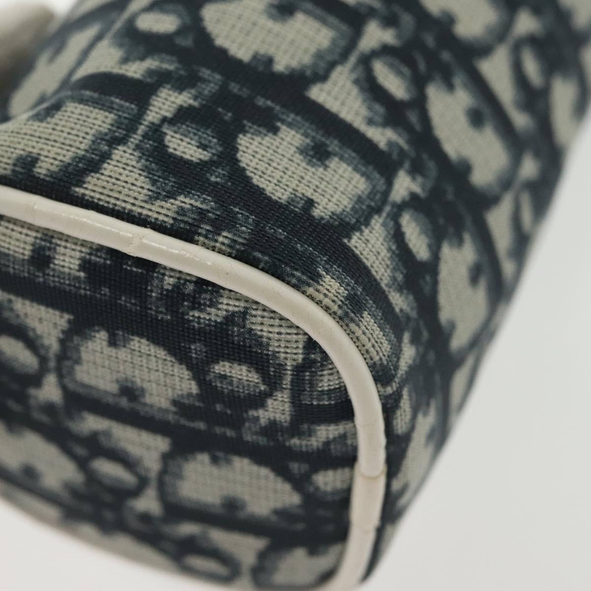 Christian Dior Trotter Canvas Pouch Navy Auth sw1424