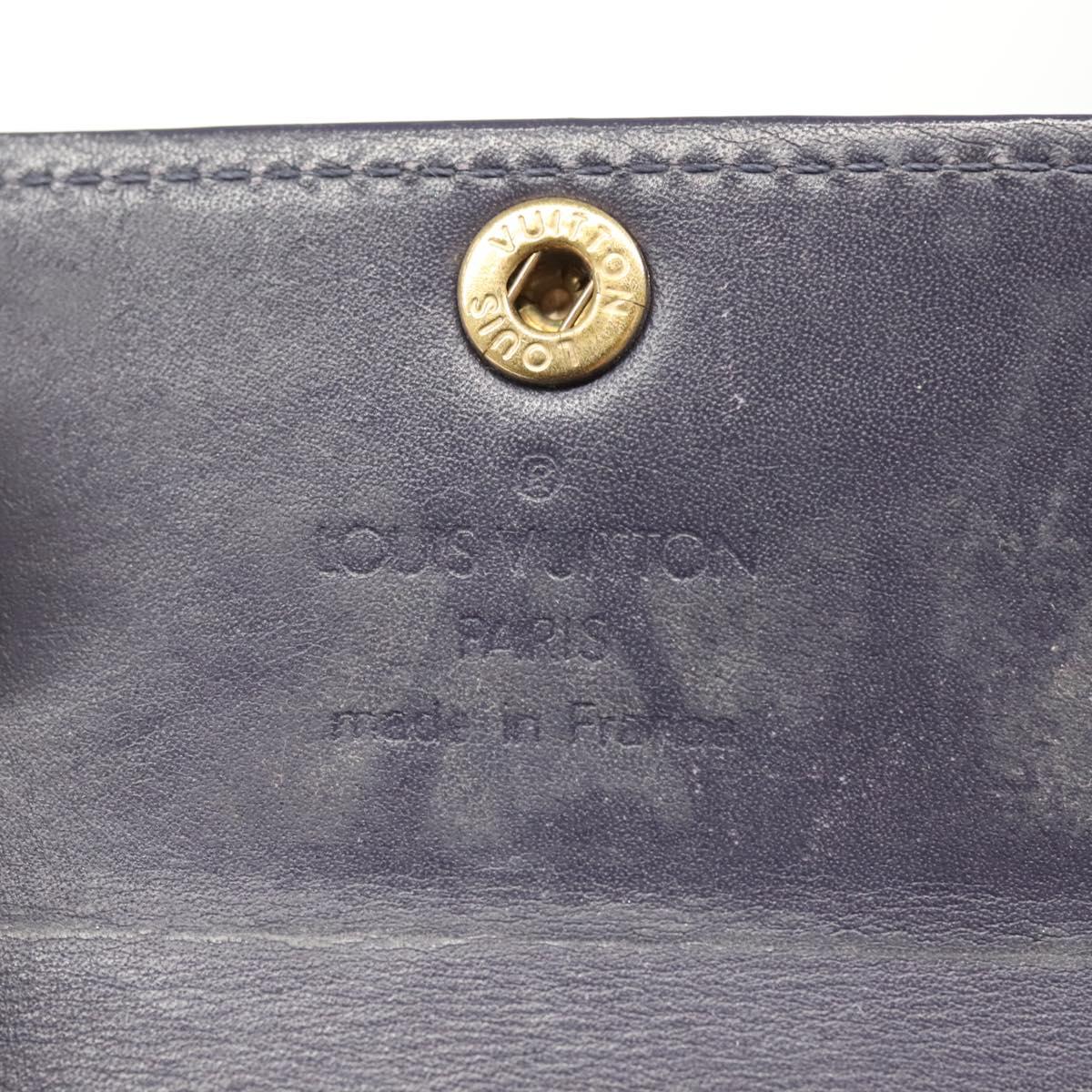 LOUIS VUITTON Monogram Vernis Ludlow Coin Purse Indigo M91356 LV Auth sw1431