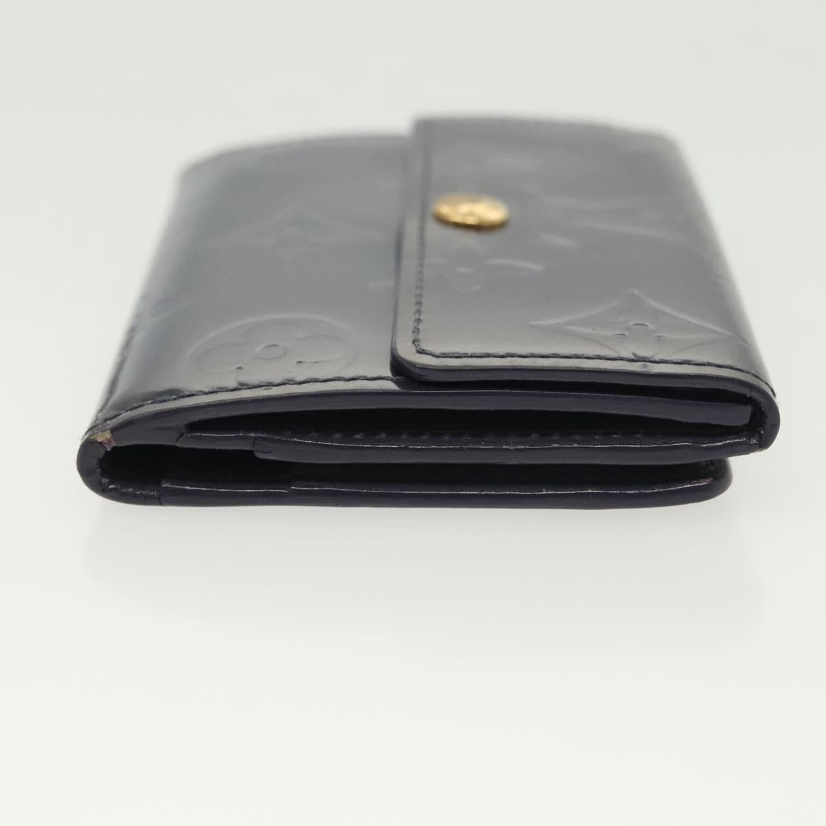 LOUIS VUITTON Monogram Vernis Ludlow Coin Purse Indigo M91356 LV Auth sw1431