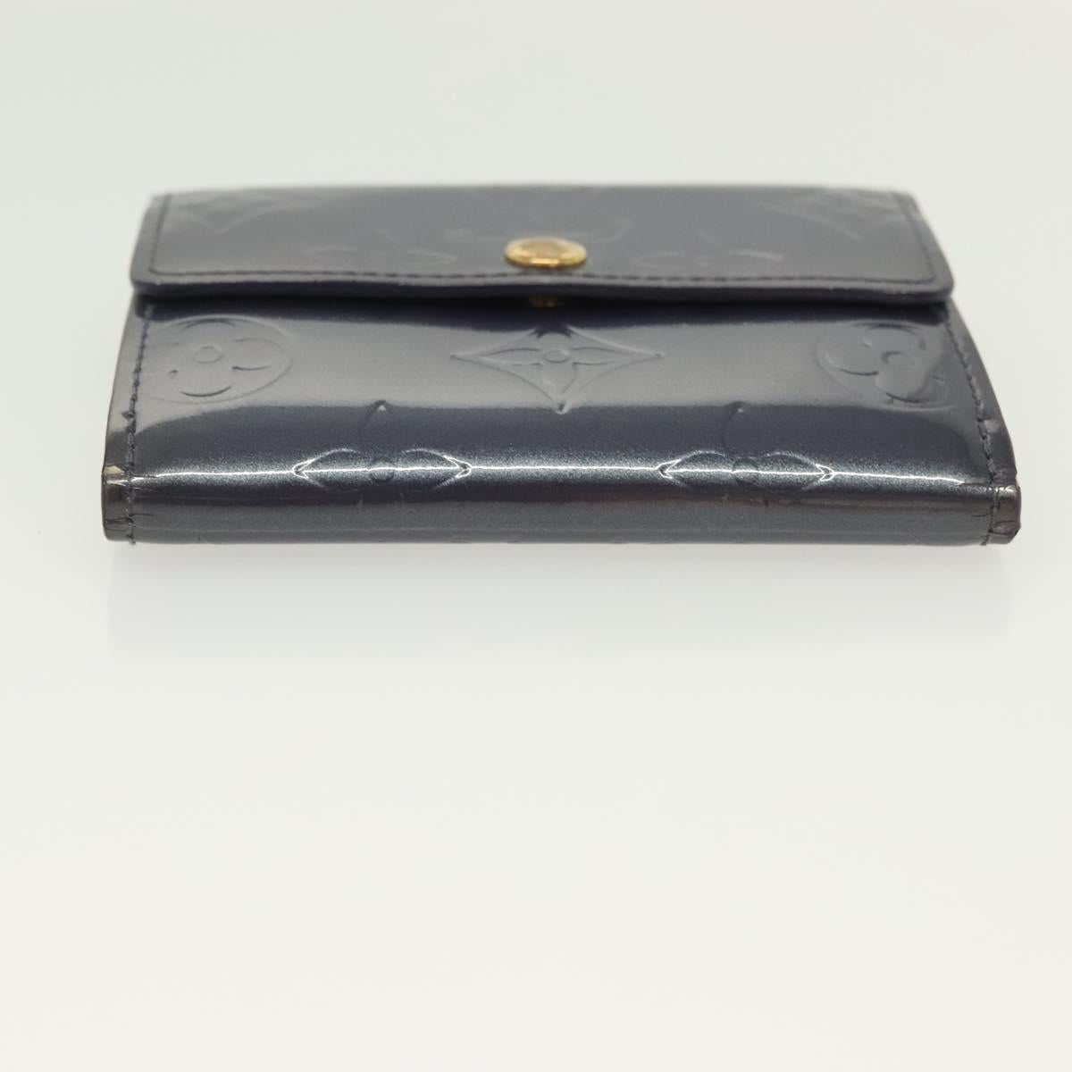 LOUIS VUITTON Monogram Vernis Ludlow Coin Purse Indigo M91356 LV Auth sw1431